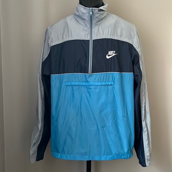 Nike Other - Nike VINTAGE Embroidered Windbreaker Jacket Kangaroo Pouch Small